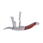 LAGUIOLE - Sommelier à Levier Simple - Manche en Bois de Poirier Rouge - Acier Inoxydable Satiné - Couteau aux fonctions de tire