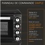 HOMCOM Mini four 1600 W 32 L - thermostat 230°C max - minuteur 60 min - 3 modes de cuisson - 4 accessoires inclus - acier inox. 