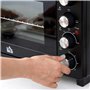 HOMCOM Mini four 1600 W 32 L - thermostat 230°C max - minuteur 60 min - 3 modes de cuisson - 4 accessoires inclus - acier inox. 