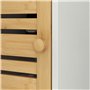 HOMCOM Armoire Murale de Salle de Bain avec Porte à Lattes en Bambou, Meuble de Rangement, étagère réglable, 40l x 20P x 70H cm,