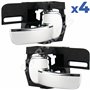 STARKIT PERFORMANCE Lot de 4 poignées de porte compatible pour Nissan Qashqai (2007-2013) poignées intérieures | 80670JD0 | 8067