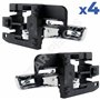 STARKIT PERFORMANCE Lot de 4 poignées de porte compatible pour Nissan Qashqai (2007-2013) poignées intérieures | 80670JD0 | 8067