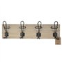 HOME DECO FACTORY - HD4432 - Portemanteau Mural 4 Crochets Métalliques Mobilier Meuble Portant Vêtements