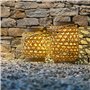 Lanterne solaire décorative en polyéthylène LED blanc chaud CAPRI SMALL H32cm