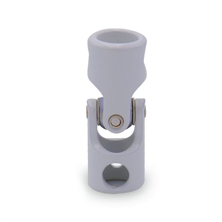 Joint de cardan - Finition RAL 7035 - Diamètre 12 mm femelle - Genouillère d'entrainement et articulation - Acier gris - Deux vi