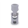 Joint de cardan - Finition RAL 7035 - Diamètre 12 mm femelle - Genouillère d'entrainement et articulation - Acier gris - Deux vi