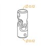 Joint de cardan - Finition RAL 7035 - Diamètre 12 mm femelle - Genouillère d'entrainement et articulation - Acier gris - Deux vi