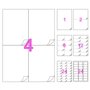 400 étiquettes 105 x 148 mm - 100 feuilles A4-4 étiquettes papier autocollant imprimante auto-adhésif blanc mate
