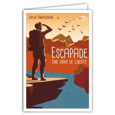 AFIE 69-4361 Carte Joyeux Anniversaire avec Enveloppe - Mini Poster Format 17x11