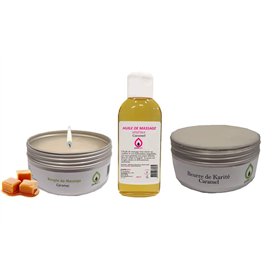 Purespa Kit de massage professionnelle - Huile de massage Sensuelle(Caramel