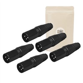 X5 Prise XLR 3 Broches Male a Souder Fiche Connecteur Soudure Audio Mixage Ampli Microphone Casque Stereo - ADAPTOUT Marque FRAN