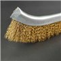 PARENCE.- Brosse en Laiton avec Manche en Plastique - Borsse métallique en Acier Polyvalente Nettoyage Décapage - Bricolage, Méc