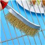 PARENCE.- Brosse en Laiton avec Manche en Plastique - Borsse métallique en Acier Polyvalente Nettoyage Décapage - Bricolage, Méc