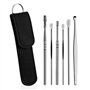 PARENCE.- Kit Nettoyage Oreille 6 Pièces avec Étui – Outils Cérumen Inoxydables