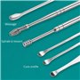 PARENCE.- Kit Nettoyage Oreille 6 Pièces avec Étui – Outils Cérumen Inoxydables, Réutilisables & Sûrs – Cure-Oreilles Métallique