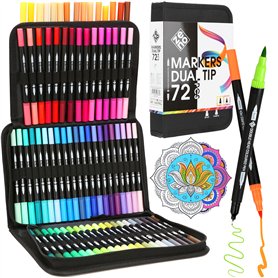 ZENO 72 Feutres Coloriage Adulte