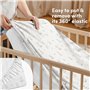 Sweety Fox – Lot de 2 Draps-Housses Lit Bébé en Jersey Doux – Draps Respirants pour Lit Standard, Mini-Lit et Lit de Tout-Petit 