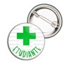 Badgmania Badge Broche 3.8cm Identifiant Pharmacie | Etudiante en Pharmacie | Croix Verte Fond Blanc