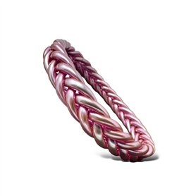Yvelise Bracelet tressé femme - Jonc bouddhiste - Rose Brillant clair - 24