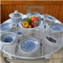 Service à couscous assiettes creuses Bakir turquoise - 8 pers