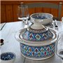 Service à couscous assiettes creuses Bakir turquoise - 8 pers