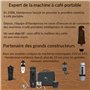 Handpresso - cafetière portable E-Presso+ 21710 | mini cafetiere electrique à batterie haute performance amovible/rechargeable U