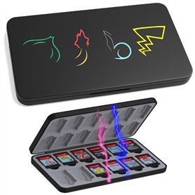 Boîte de rangement pour jeux Nintendo Switch 2 ou Switch 1. Étui à fermeture magnétique.