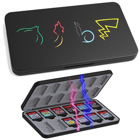 Boîte de rangement pour jeux Nintendo Switch 2 ou Switch 1. Étui à fermeture magnétique.