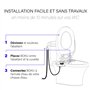 BIDET BOKU - Toilette Japonaise non électrique - Kit WC Japonais Facile à Installer (1 Tuyau + 1 Adaptateur) - 3 Modes, Autonett