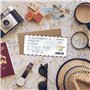 Carte à gratter voyage surprise - Carte embarquement personnalisable à offrir - Billet avion annonce cadeau - Carte anniversaire