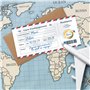 Carte à gratter voyage surprise - Carte embarquement personnalisable à offrir - Billet avion annonce cadeau - Carte anniversaire