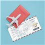 Carte à gratter voyage surprise - Carte embarquement personnalisable à offrir - Billet avion annonce cadeau - Carte anniversaire