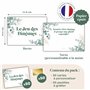 Jeu Binômes Mariage à Gratter - 50 Cartes Personnalisables - Animation Invités Photobooth - Design Eucalyptus Champêtre - Access