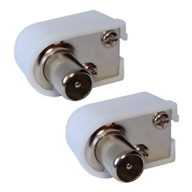 AERZETIX: 2X Connecteur prise - fiche antenne - TV coudée - 9