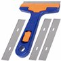 AERZETIX - C68547 - Grattoir vitre + 4 Lames pour Retirer Les Autocollants Stickers - Longueur de la Lame 100 mm - raclette Pare