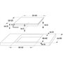 Gorenje ECT 643 BSC Plaque de cuisson électrique / 60 cm/double circuit/zone de rôtissage/TouchControl/Minuterie/Sans cadre/Sans