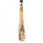 Chausse-pied design 70 cm avec poignée en forme de lion argenté - Tige en bois noir avec dragonne - L'accessoire élégant, noir/a