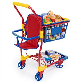 Bayer Design 75003AA Chariot à provisions supermarché avec siège pour poupée intégré