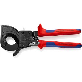 Knipex Coupe-câbles à cliquet noire laquée
