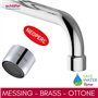 400114 Schläfer | Bec de Robinet Mural Universel Chromé avec aérateur en forme de U pour eau sanitaire, Longueur 300 mm, Raccord