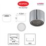 400114 Schläfer | Bec de Robinet Mural Universel Chromé avec aérateur en forme de U pour eau sanitaire, Longueur 300 mm, Raccord