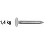 Connex B30058 Clous à tête large pour carton goudronné 2,0 x 20 mm galvanisés 1,4 kg