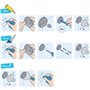 Set d'accessoires 4 en 1 - GROHE - 41115000 - Chromé - Métal - Douche