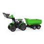 Lena 7250 Worxx Tracteur Deutz-Fahr Agroton avec remorque – Véhicule Jouet 74 cm dès 3 Ans