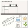 LECHUZA Jardiniere BALCONERA Stone 80 ALL-IN-ONE Beige