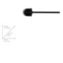 WENKO Brosse de rechange silicone avec manche Ø 8 cm Brosse WC de rechange, avec tête de rechange en silicone Noir
