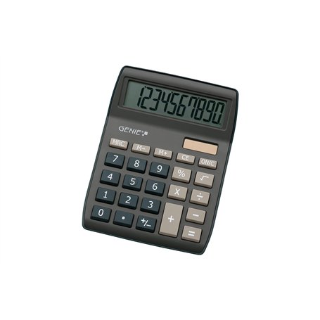 Genie – 840 DR – Calculatrice de bureau – Affichage à 10 chiffres – Double alimentation (solaire et piles) Genie 840 DB. bleu fo