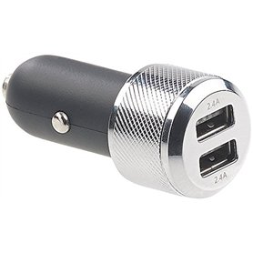 revolt Chargeur Allume-Cigare 12/24 V 2 Ports USB 2