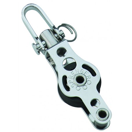 Sprenger Poulie à billes MICRO XS avec ringot et émerillon 360° pour cordage 6 mm
