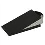 Westcott E-19000 00 Butoir de porte en caoutchouc antidérapant avec poignée en acier inoxydable Noir 12 x 5 x 3 cm